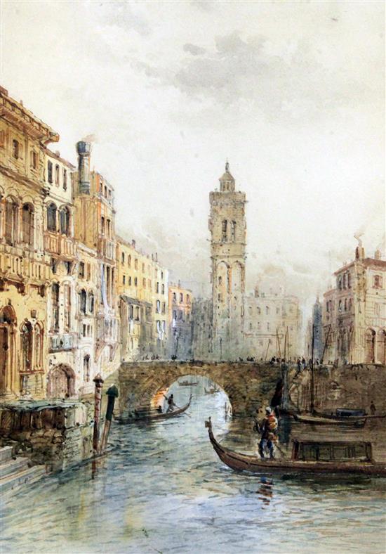 19th Century English School Views of Venice and a Flemish town